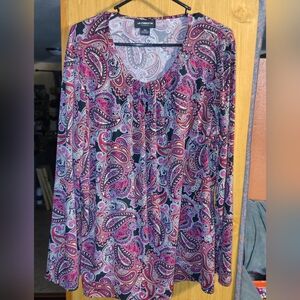 Liz Claiborne women's Paisley print blouse